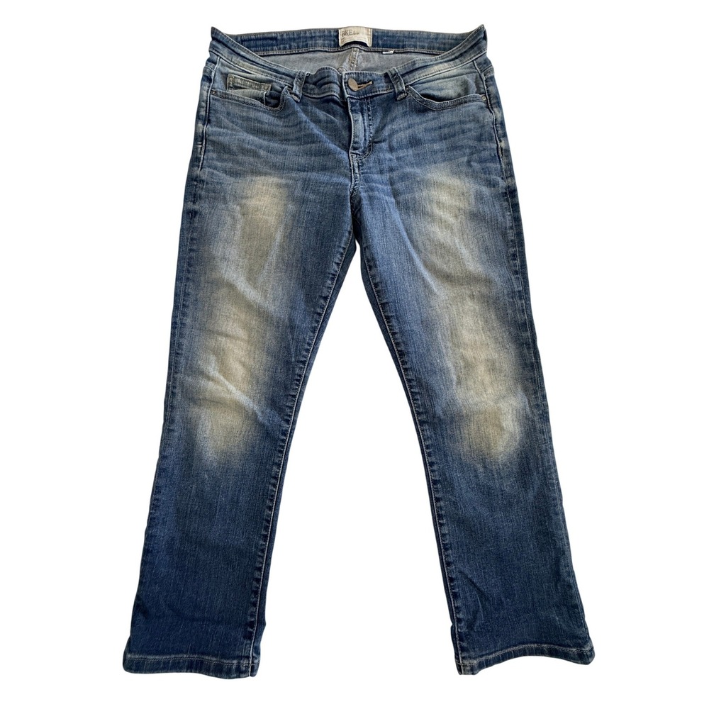 BKE Denim Jeans Womens 30 Blue Payton Straight Capri Medium Wash Stretch
